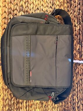 Slim Black Laptop Messenger Bag. Antler Size Zero brand